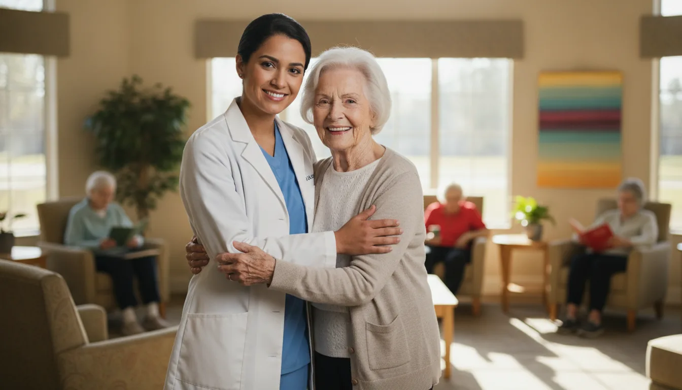 A caregiver supporting wellness and healthy aging at home